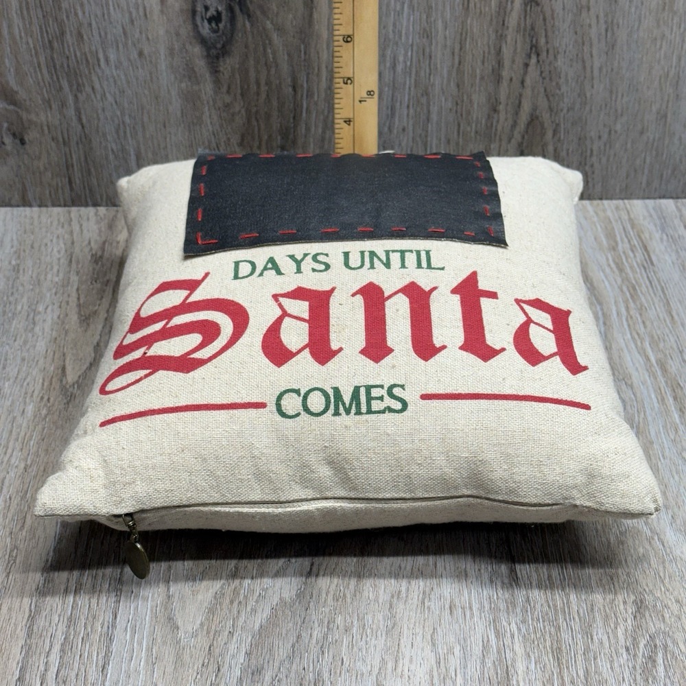 Pier 1 Imports Christmas Throw Pillow Advent Countdown Chalkboard NWOT 11" - Picture 13 of 15